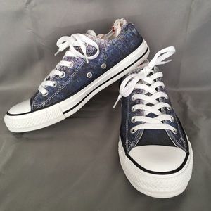 Blue Speckled Low Top Converse